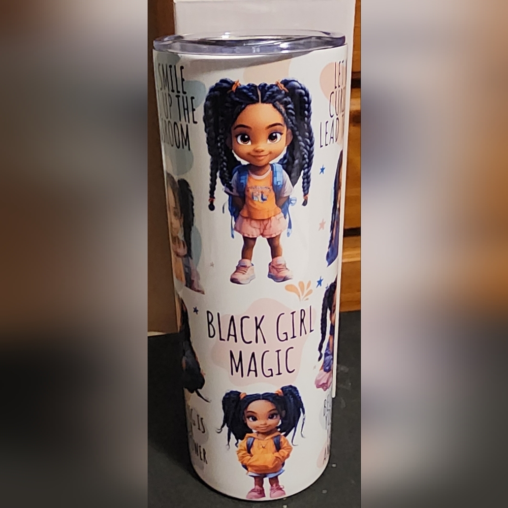 Black Girl Magic Kids Tumbler